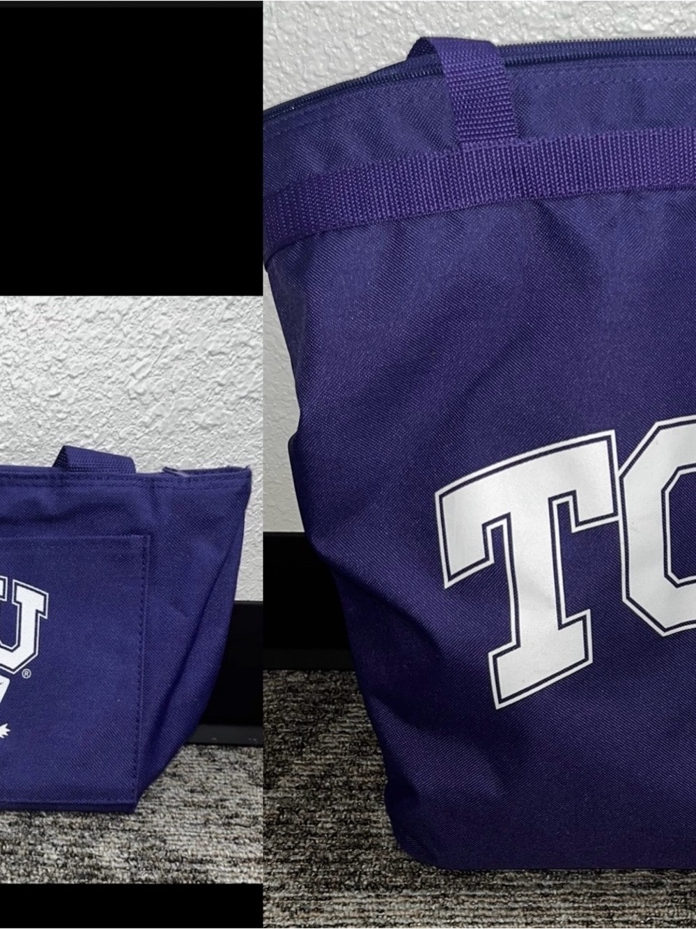 NCAA Purple Tote Bag with White Logo